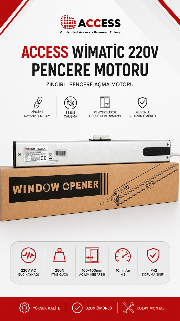 ACCESS WİMATİC 220V PENCERE MOTORU