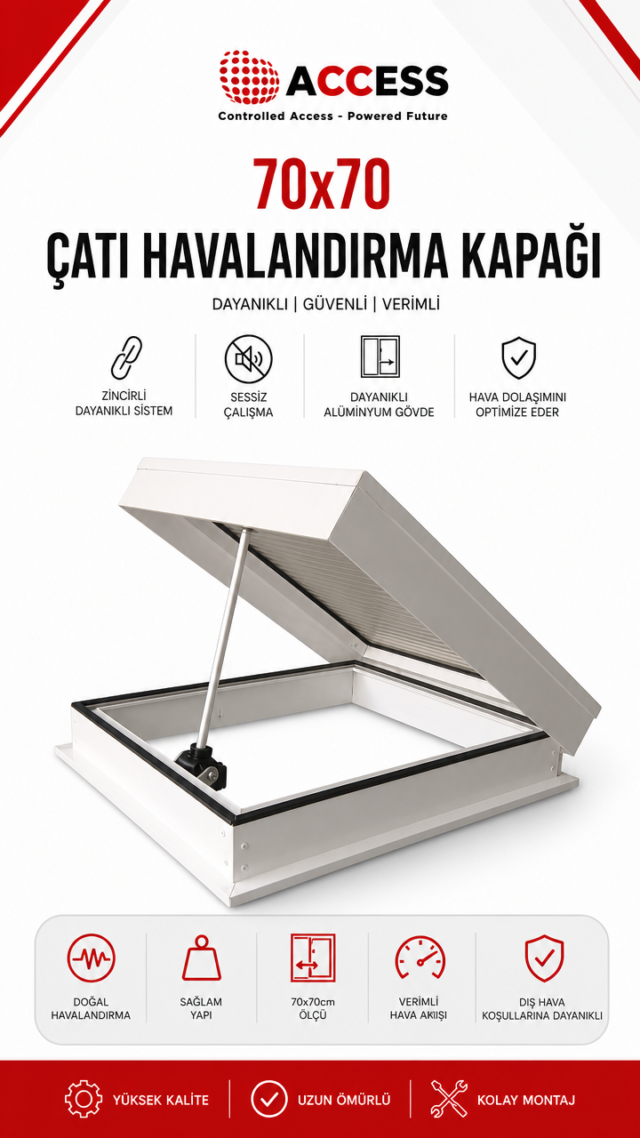 70x70 ÇATI HAVALANDIRMA KAPAĞI