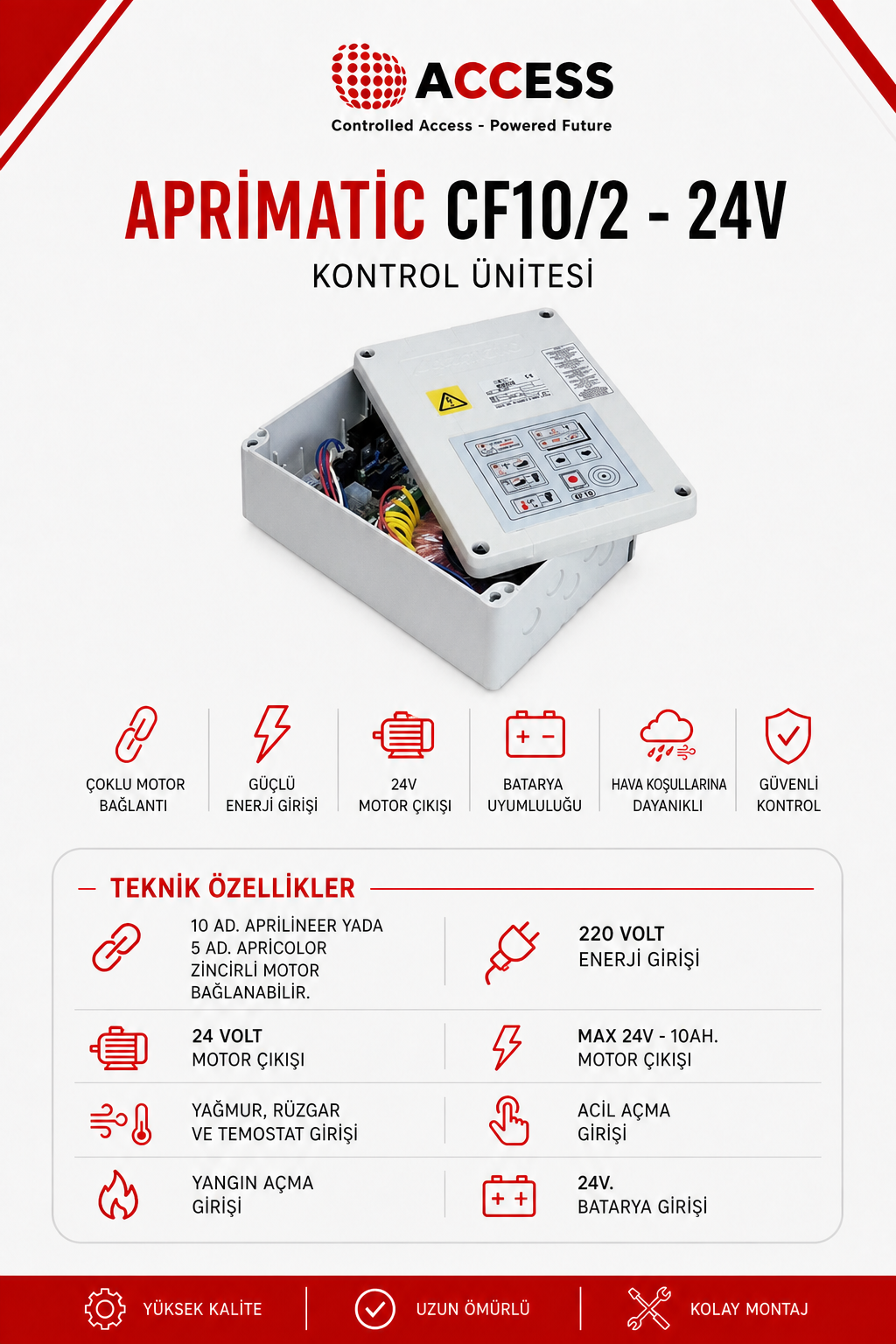 APRİMATİC CF10/2 - 24V KONTROL ÜNİTESİ
